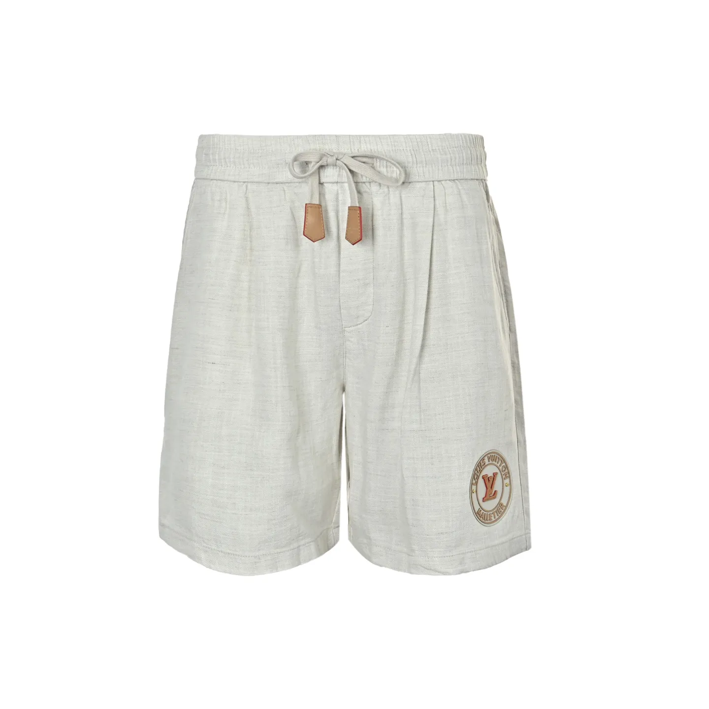 Louis Vuitton/Louis Vuitton 26ss round badge cotton and linen shorts